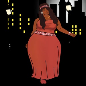 Schwarzes Mädchen Clipart Schwarze Frau Clipart Mode Mädchen Clipart kurvige Mädchen Clipart afroamerikanische Clipart Fashion Planer-Cover Aufkleber