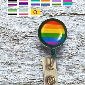 Pride Clip Badge Holder Reel Retractable Key Clip