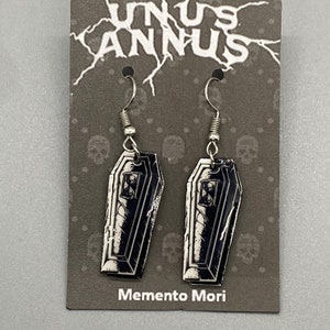 Unus Annus Death Coffin Earrings