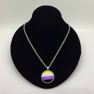 Nonbinary Pride Necklace, 18 inch