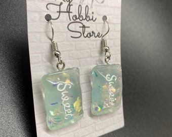Pendientes de bolsita de caramelos dulces