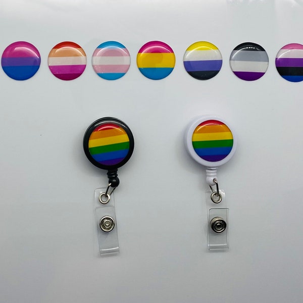 Pride Clip Badge Holder Reel Retractable Key Clip