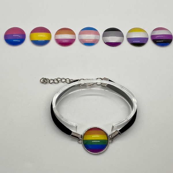 LGBTQ Pride Leather Bracelet