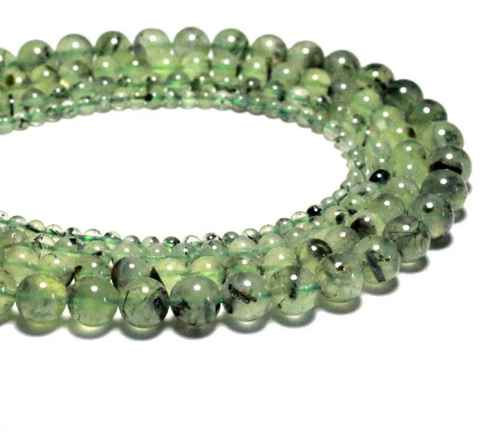Grüne Prehnit Perlen AAA Qualität 4/6/8/10/12MM Größe | Etsy