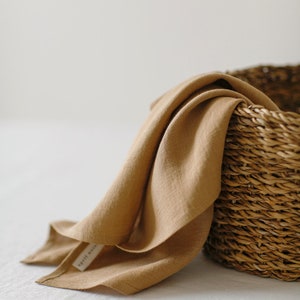 Linen kitchen towel set of 2, washed linen tea towels in various colors. image 5