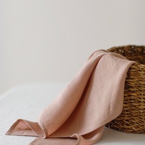 Linen kitchen towel set of 2, washed linen tea towels in various colors. image 6