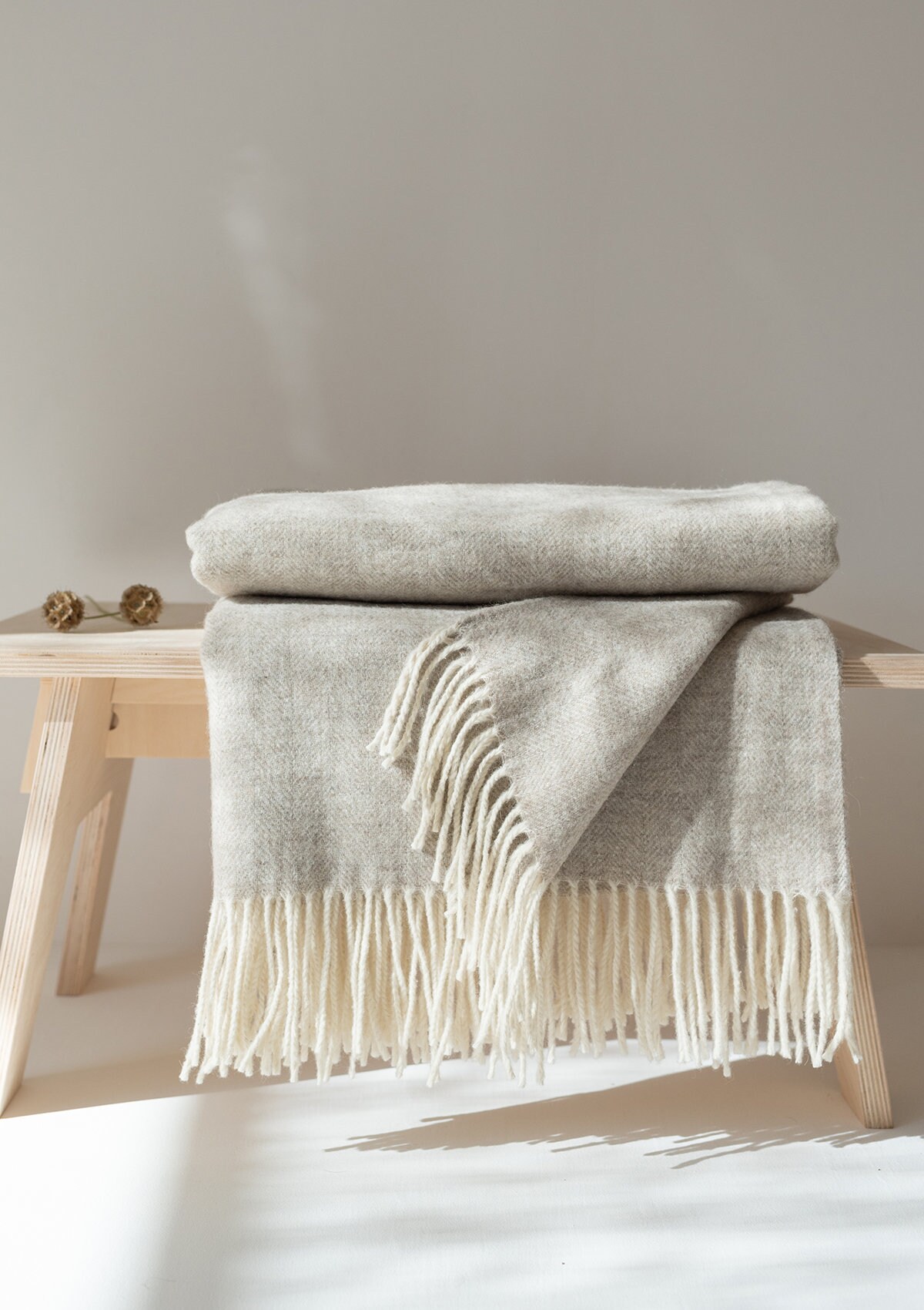 Merino Wool Blanket 100 Natural Fine Merino Wool Throw in Etsy