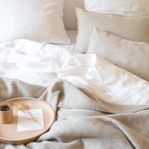 White Linen Duvet Cover, Washed Linen Bedding, Linen Comforter Cover ...