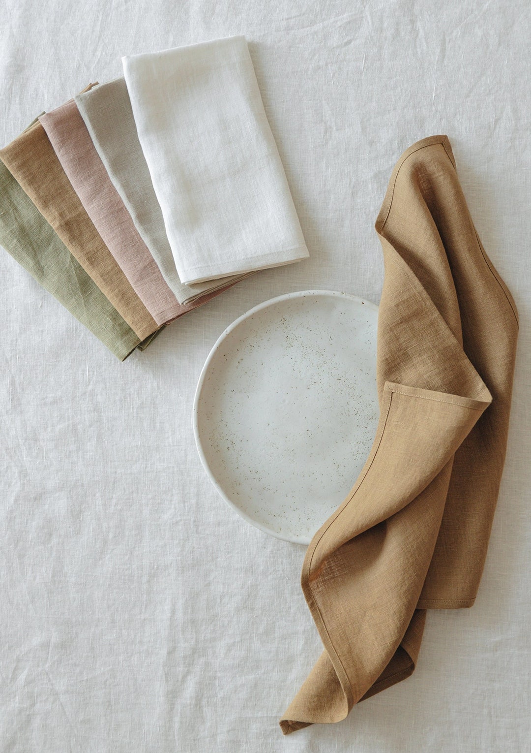 Linen Napkins in Various Colors Set of 4 6 10 Washed Cloth - Etsy