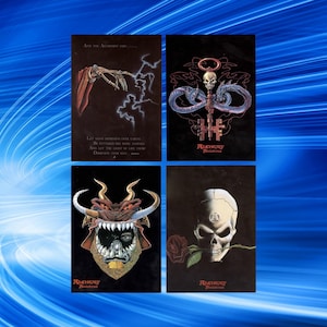 4 Fantasy & Gothic Postcards by Alchemy Carta - The Creation Infinitus Dragonlord The Alchemist