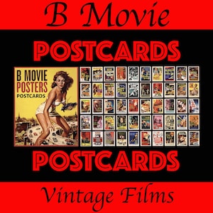 Vintage 2005 B Movie Poster Postkarten (einzeln verkauft) - Digitale Downloads Rahmung Scrapbooking Junk Journals Card Making