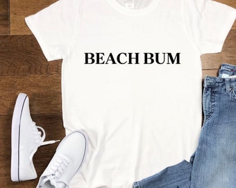 Beach Bum Shirt, Strand shirts voor vrouwen, zomer shirts, leuke zomer shirt, zomer T-shirt, grappige zomer T-shirt, vakantie shirts