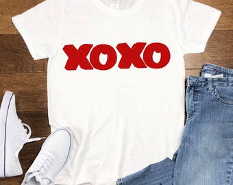 XOXO Shirt, Valentines Day Shirt, Valentine T-Shirts for Women, Cute Valentines Shirt, Valentine Tee, Love T-Shirt, Gift for her, V Day Top