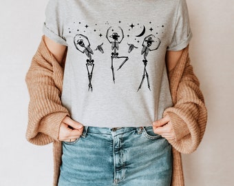 Skeleton Cowboy Tee, Cowboy Tee, Dancing Skeleton T-Shirt, Vintage Inspired Shirt,  Retro Halloween T-Shirt, Fall Shirt, Comfort Colors Tee