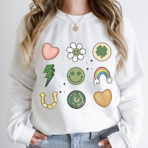 Cute St. Patrick's Day Sweatshirt, St. Patrick's Day Shirt, St. Patty's Day, Shamrock Shirt, Irish Shirt, Four Leaf Clover, Irish Gift