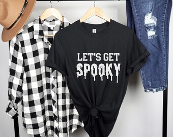 Let es Get Spooky T-Shirt, Halloween Shirt, Spooky Season Shirt, Süßes Halloween T-Shirt, Lustiges Halloween Shirt, Süßes Herbst Top, Halloween Geschenk