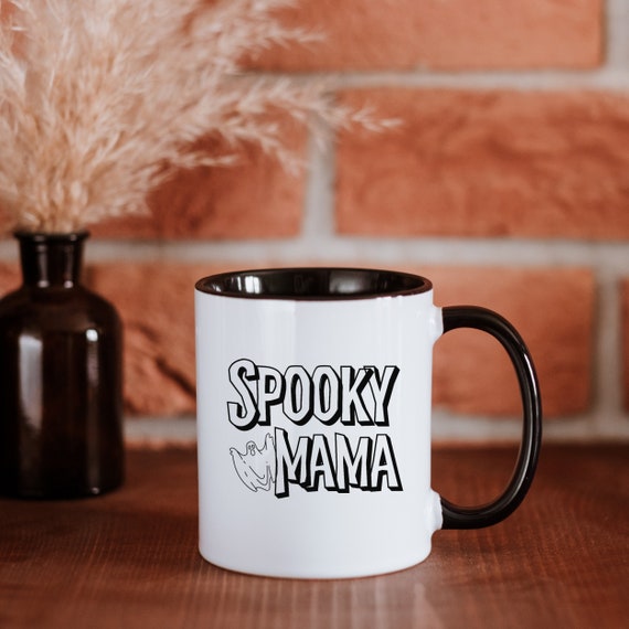 Spooky Mama Mug, Halloween Mug, Ghost Mug, Spooky Mug, Mama Coffee Cup, Spooky Season Mug, Fall Cup, Cute Halloween Mug, Mom Gift