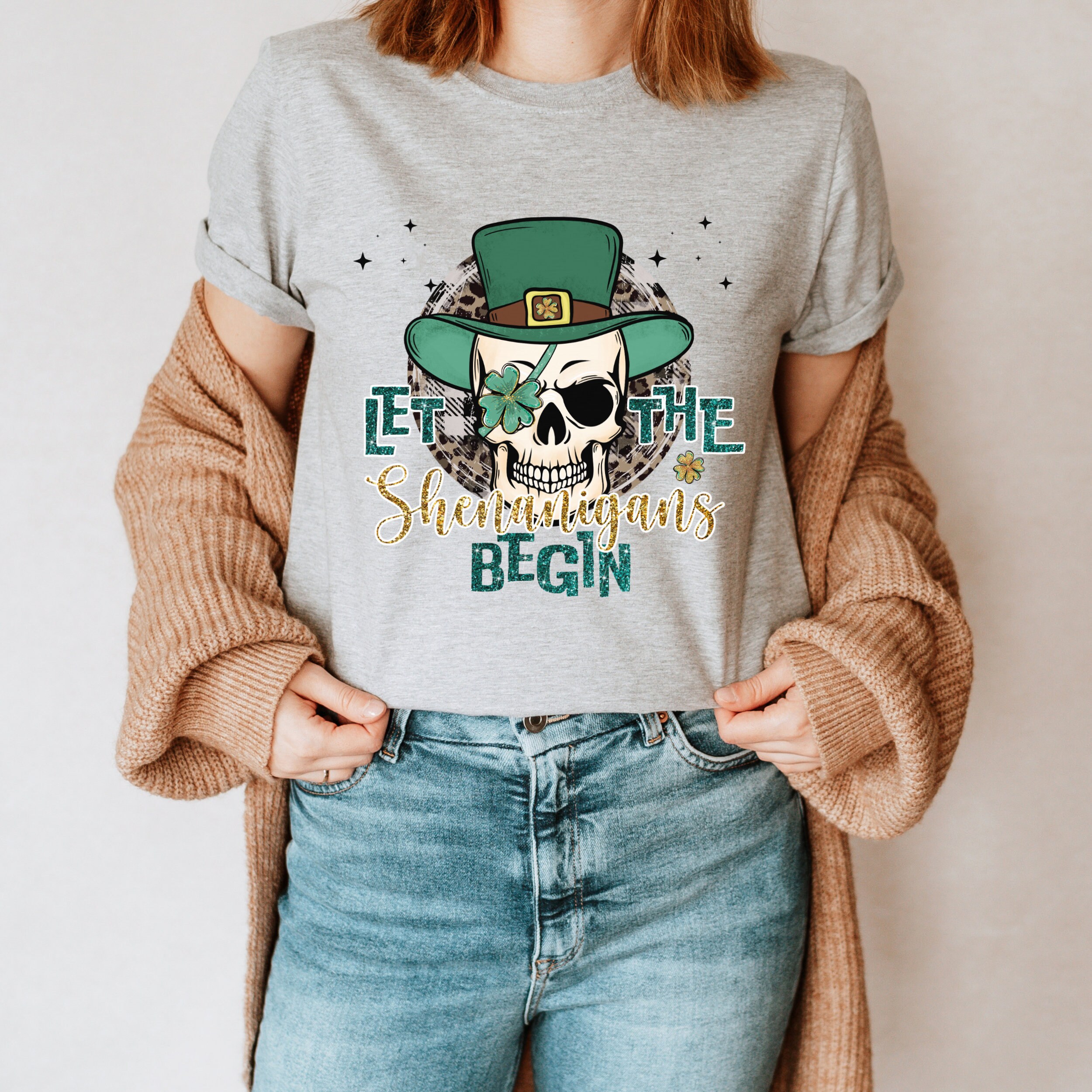 Let the Shenanigans Begin T-Shirt, St. Patrick's Day Shirt, Shamrock Shirt, St Pattys Day, Lucky Shirt, Irish Shirt, Cute Mom Tee, Plus Size