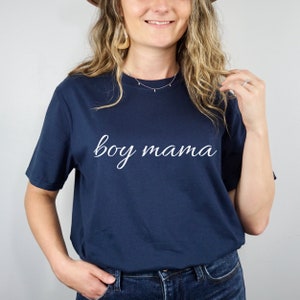 Boy Mama T-Shirt, Boy Mama Shirt, Boy Mom Shirt, Cute Mom Tee, Personalized Mom Shirt, Mother&#39;s Day Shirt, First Time Mom, Mama Est Shirt