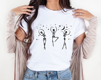 Dancing Skeleton T-Shirt, Skeleton Shirt, Happy Halloween Shirt, Cute Fall Shirt, Funny Halloween Tee, Women's Halloween Shirt, Gift ideas