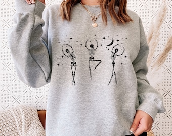 Dancing Skeleton Sweatshirt, Skeleton Sweater, Dancing Skeleton T-Shirt, Halloween Shirt, Cute Fall Shirt, Funny Halloween Tee, Gift for her