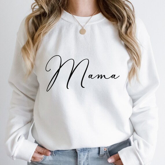 Mama Sweatshirt, Mama Est Sweatshirt, Mothers Day Gift, Personalized Gift,  Mom Life Shirt, New Mom Gift, Cute Mom Shirt, Mom Tee