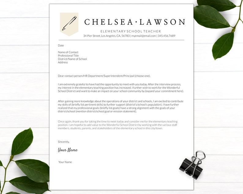 Teacher Resume Editable Template CV Icon Header - Etsy