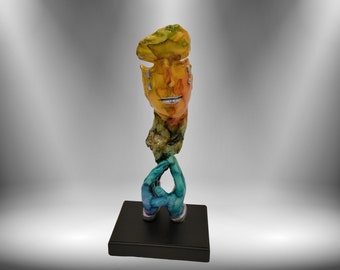 Face - Sculpture - Figurine - Aluminum - Art