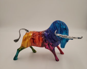 Bull - Sculpture - Figurine - Aluminum - Art