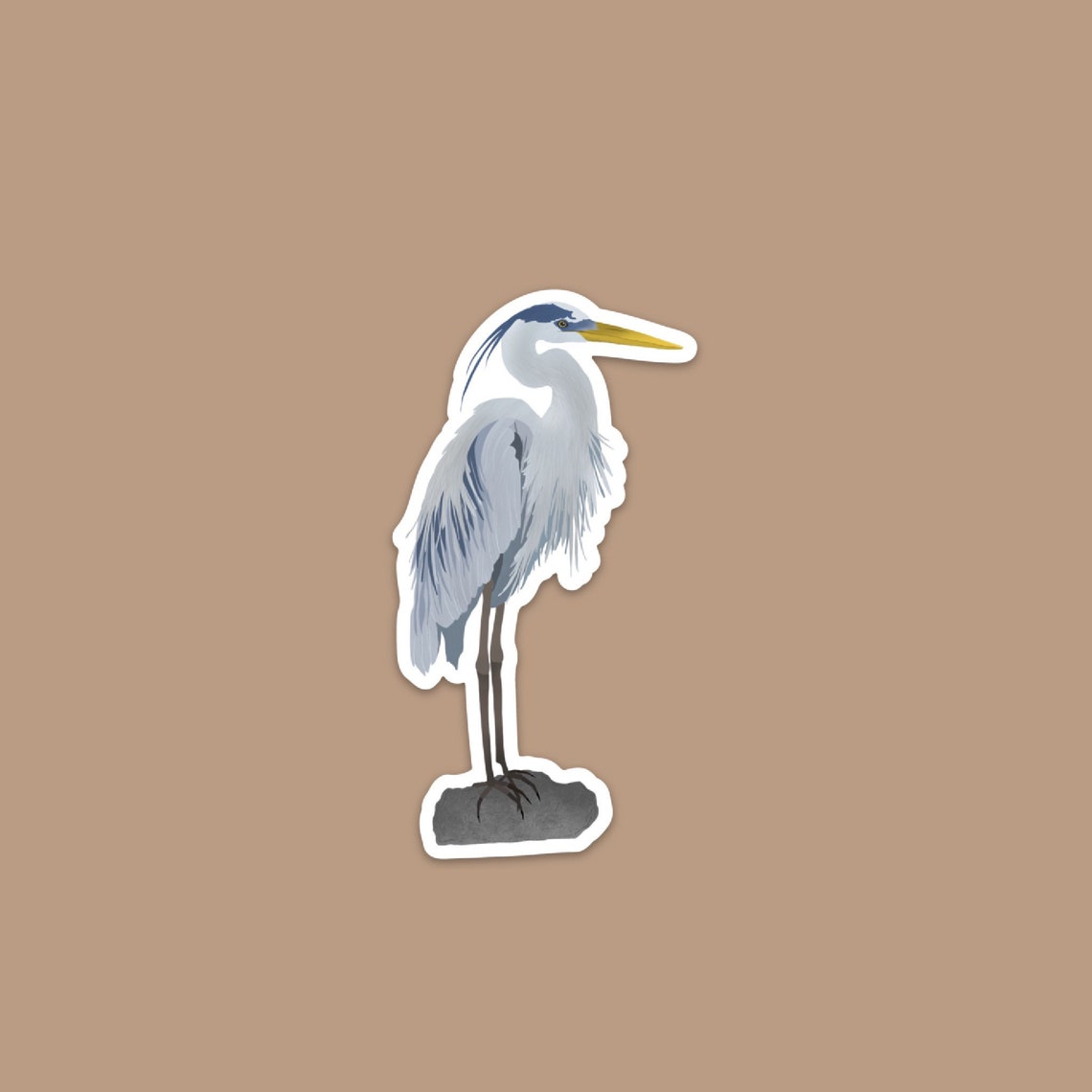 Great Blue Heron Sticker Etsy