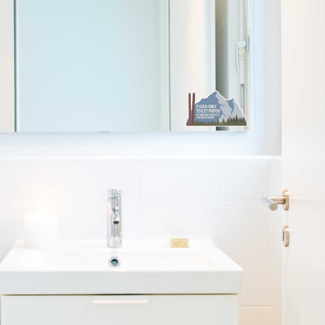 Bathroom Mirror Cling Mountain Getaway - Etsy