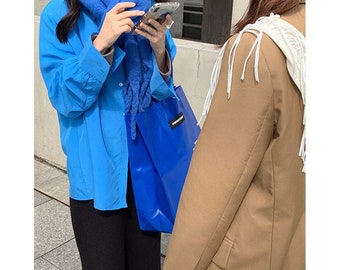 New, Oversized blouse, blue blouse