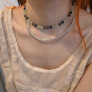 Y2K necklace vintage style multi strand necklace