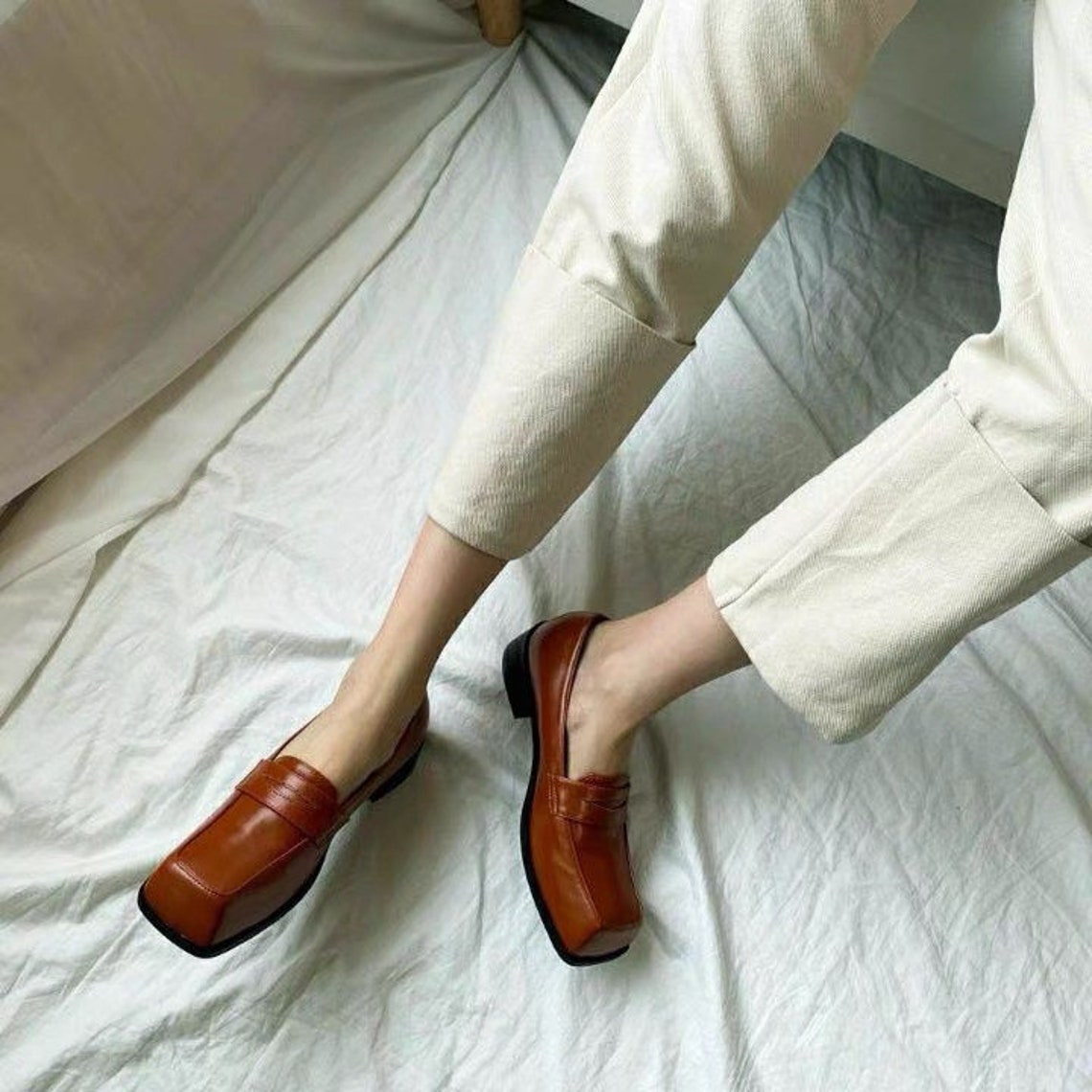 Zapatos de punta cuadrada zapatos de derby de estilo vintage Etsy Zapatos de punta cuadrada zapatos de derby de estilo vintage Etsy