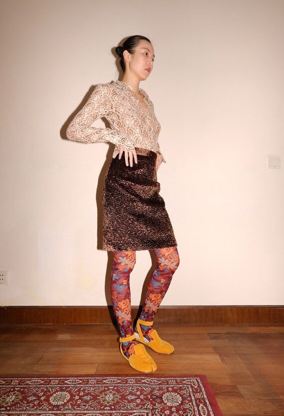 Fancy Flocking translucent blouse, advanced fabri… - image 4