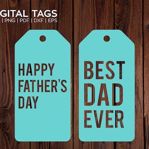 Digital Happy Fathers Day Gift Tag for Cricut or Silhouette