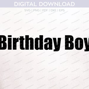 Geburtstag Junge SVG zum Ausschneiden mit Cricut oder Silhouette, Digitaler Download
