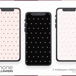 Soft Brown Phone Wallpaper Bundle | Cute Stars Digital Wallpapers for Phones