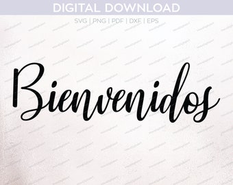 PNG SVG de Bienvenido para recortar con Cricut o Silhouette, Descarga digital