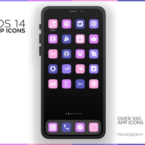 Pink Purple Pastel App Icons for iOS 14 | Cute Colors For iOS 14 App Icons to Personalize iOS Home Screen