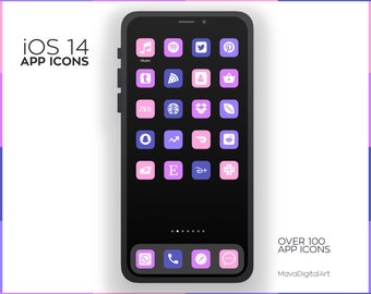 Pink Purple Pastel App Icons for iOS 14 | Cute Colors For iOS 14 App Icons to Personalize iOS Home Screen