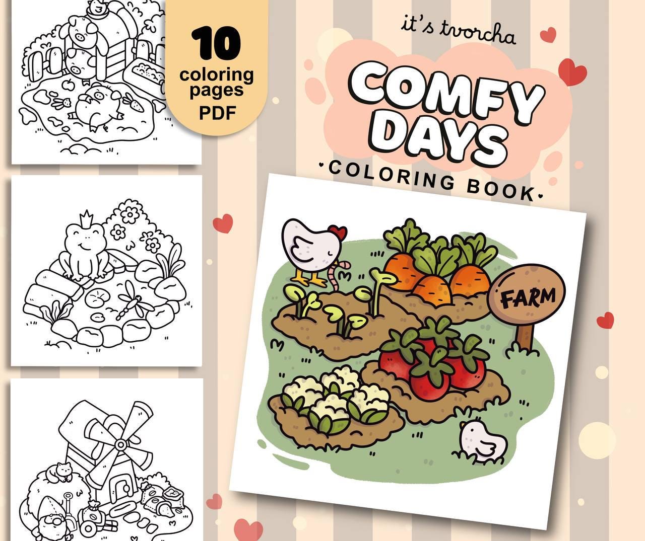 Bold & Easy Cozy Days Coloring Book – Cute, Simple Printable Pages for Relaxing Fun