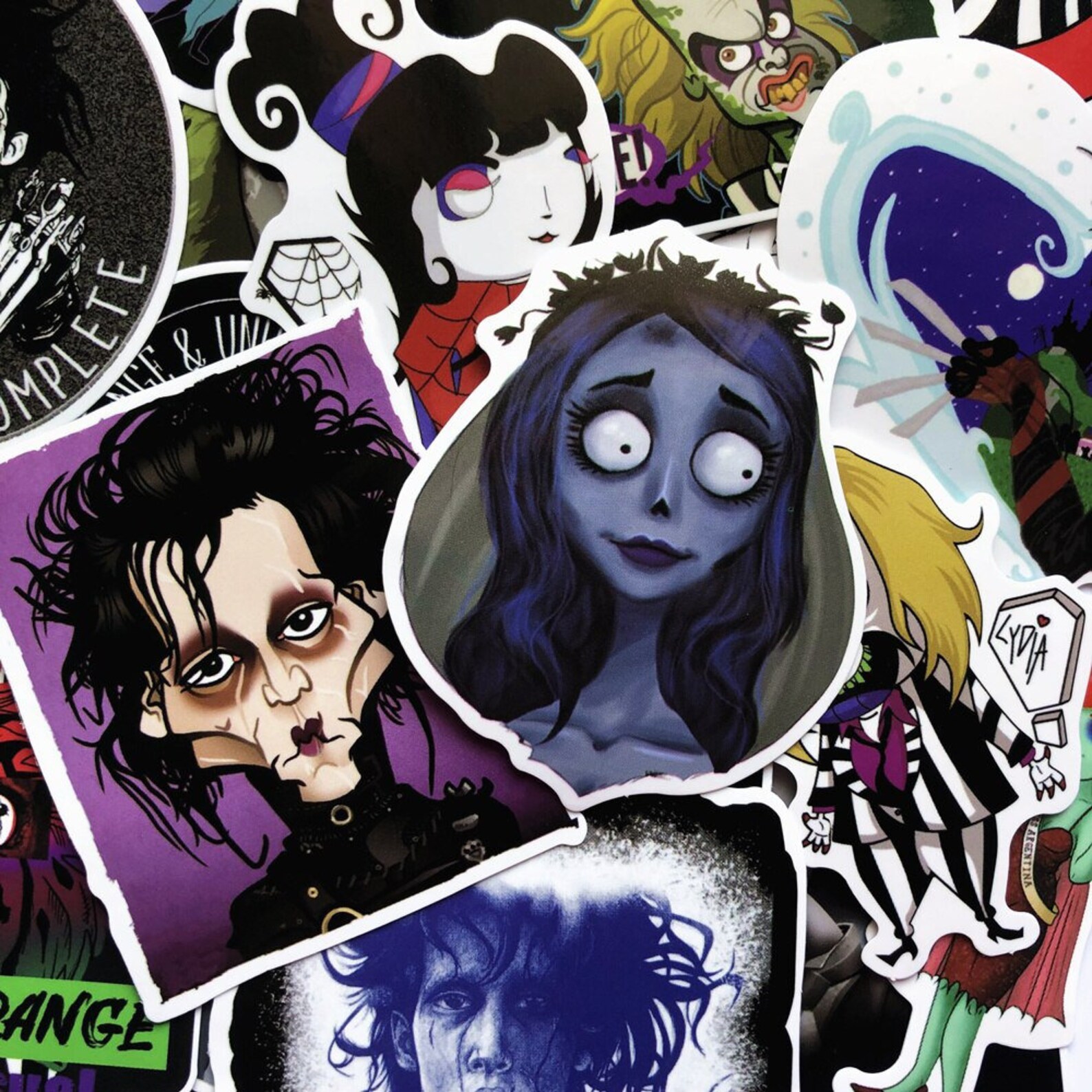 50pcs Stickers Tim Burton Classic Movie Edward Scissorhands Etsy