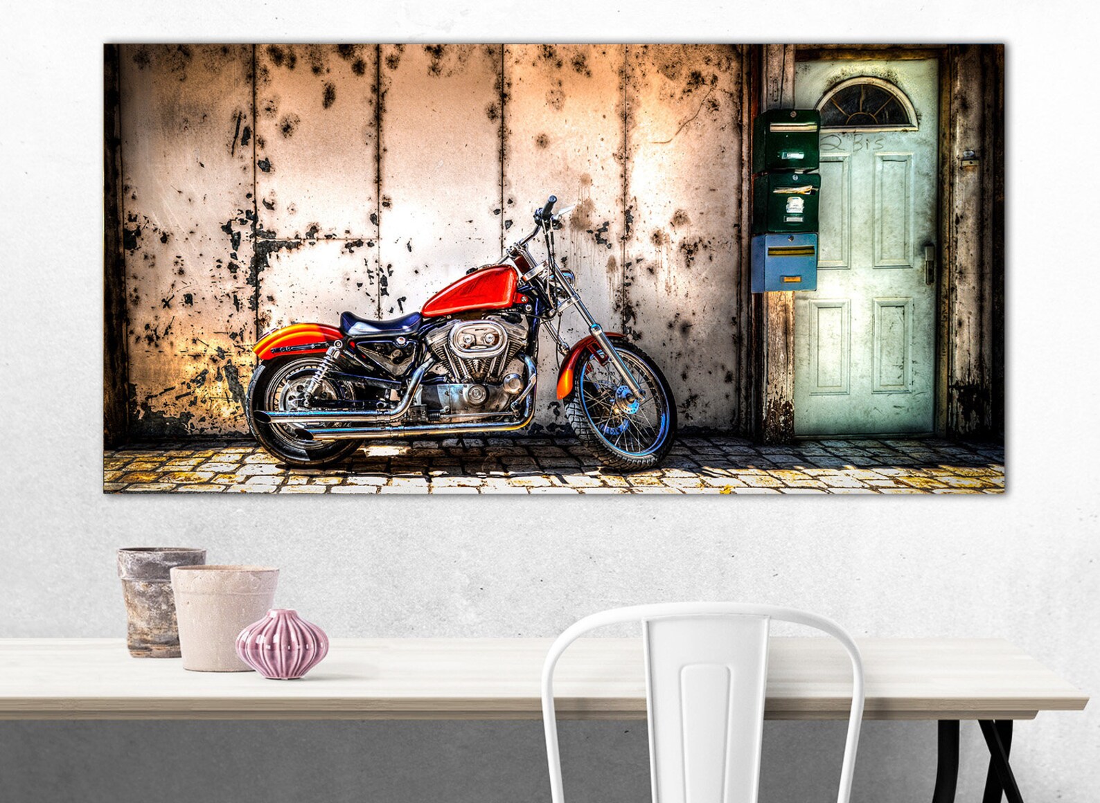 Print Wall Art Picture Harley Davidson Motorcycle Vintage and Etsy