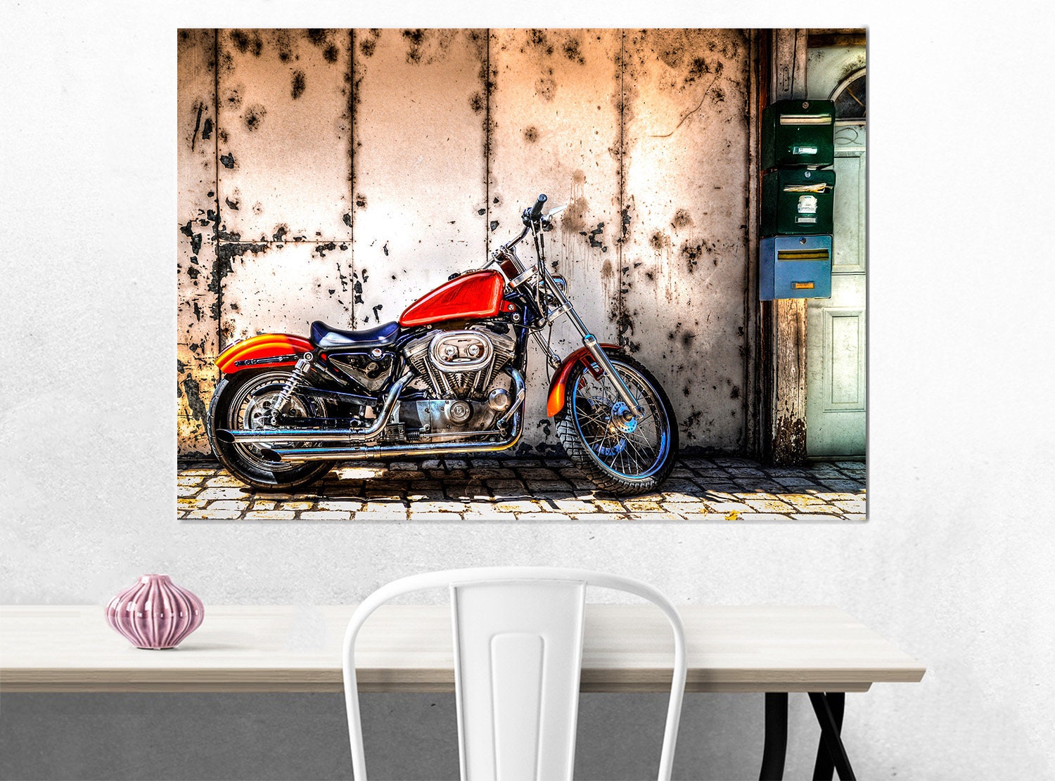 harley davidson wandbild