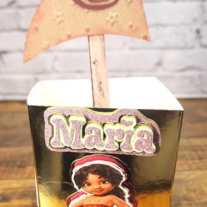 Moana Popcorn box customized. Moana gift box, party favor Popcorn/Candies box, treat box, Moana party decoration. Customized treat box.