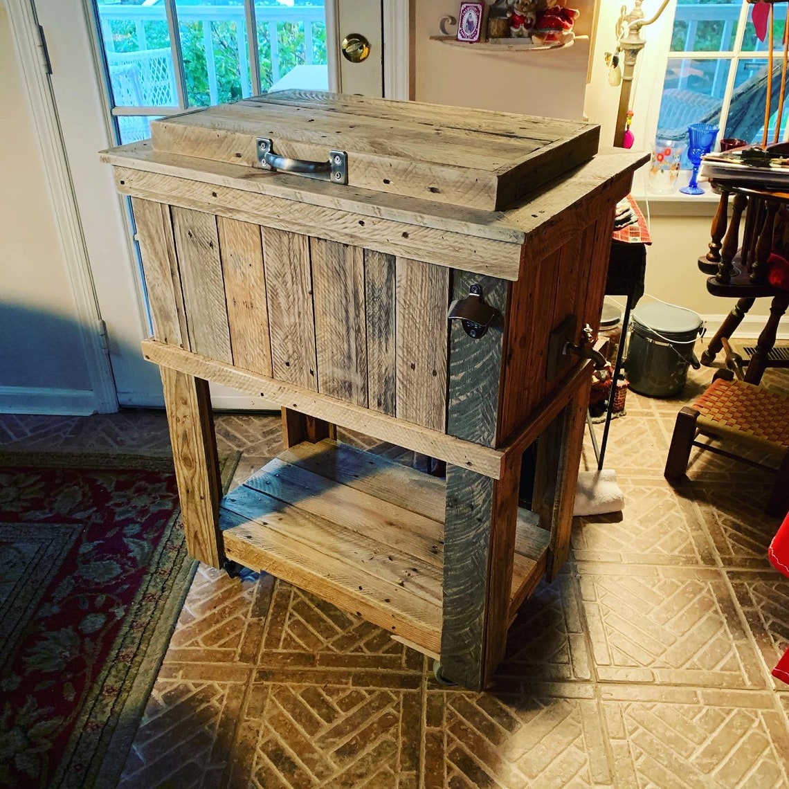 Reclaimed Wooden Cooler Stands Etsy