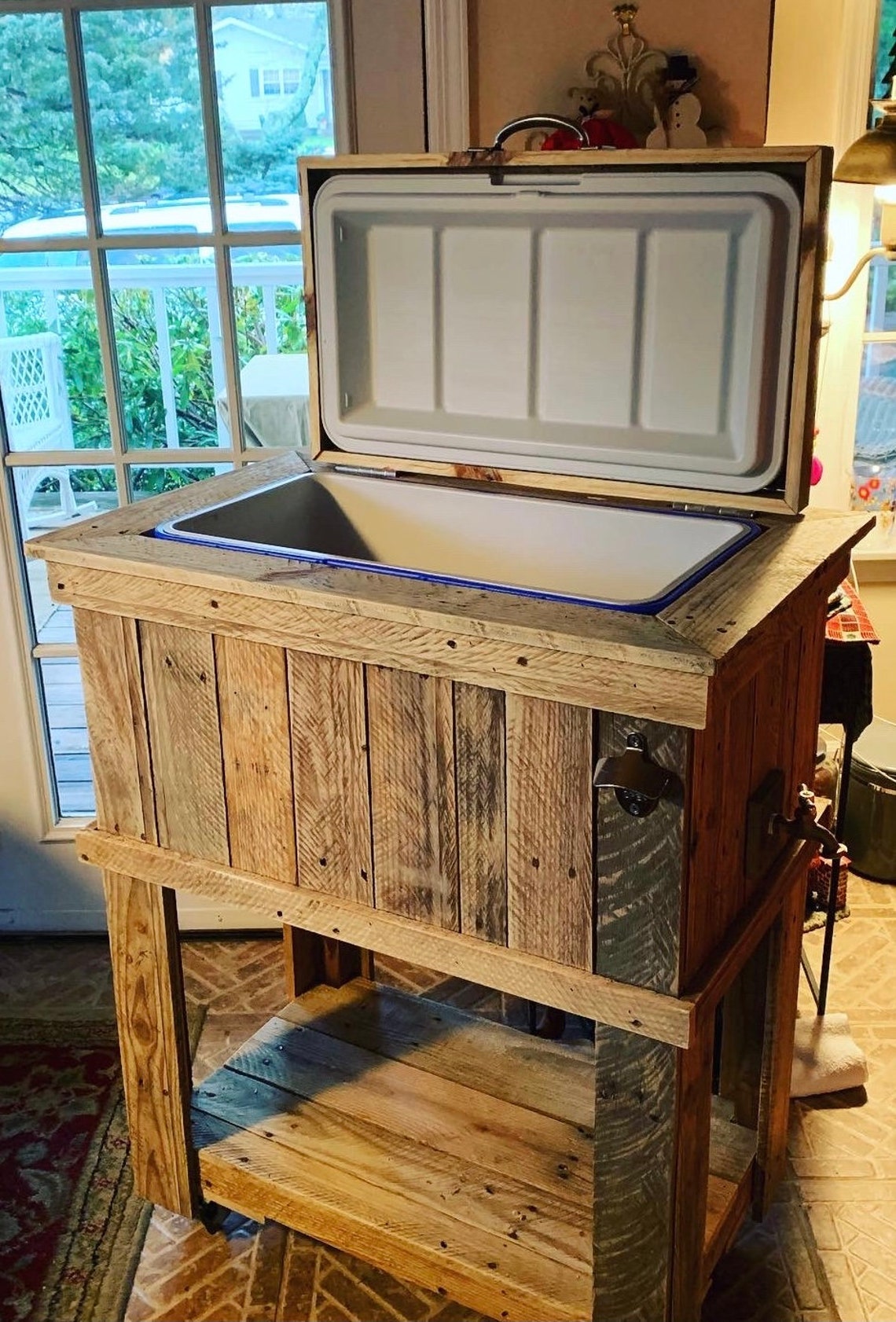 Reclaimed Wooden Cooler Stands Etsy