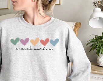 Social Worker Sweatshirt, Social Worker Shirt, Gifts for Social Worker, School Social Worker Grad Social Work Gift LSW Crewneck MSW Sweater