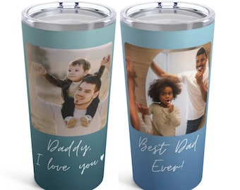 Tumbler Personalized Picture Dad Custom Photo Tumbler Personalized Fathers Day Gift for Dad Picture Mug Custom Grandpa Custom Logo Tumbler